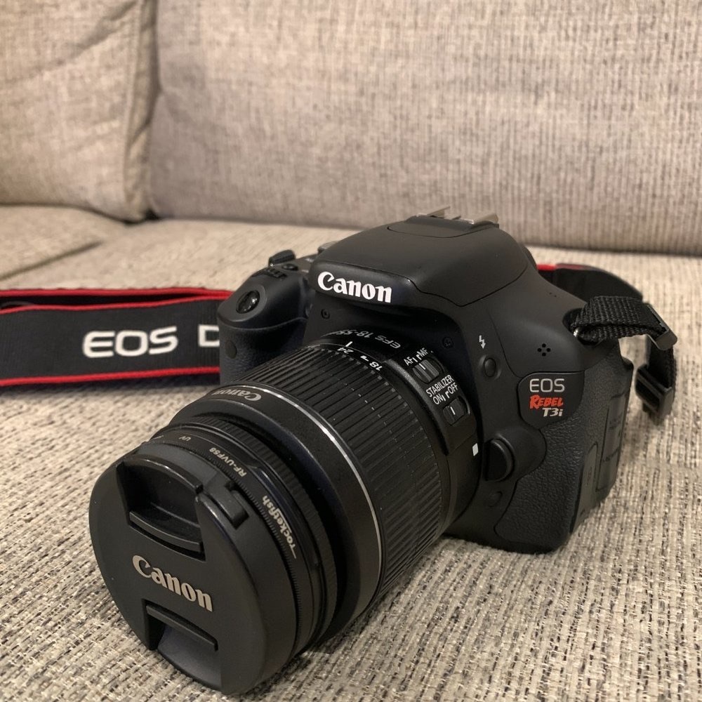 Canon EOS Rebel T3i DSLR Camera EF-S 18-55mm f/3.5-5.6 Lens BUNDLE